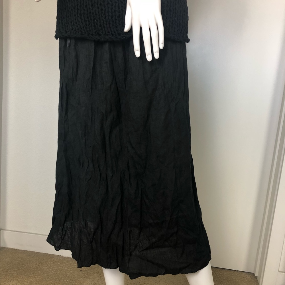 Benetton black broomstick skirt